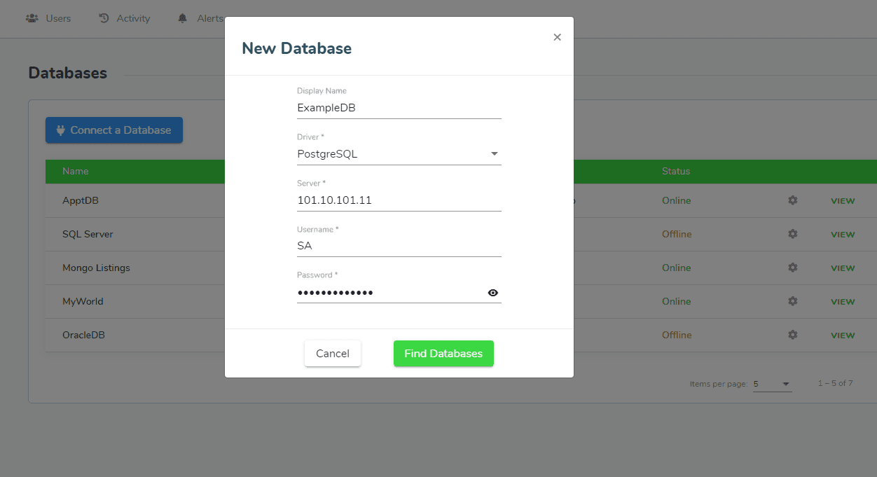 Connect a Database